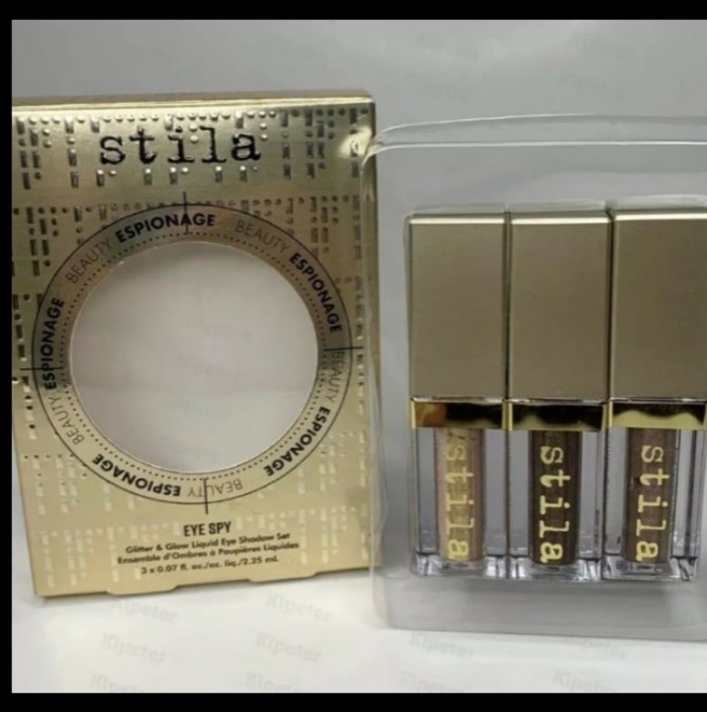 New Stila eye Spy glitter and glow liquid Beauty Espionage eyeshadow set